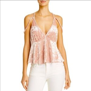 ✰ NWOT ✰ luxe crushed velvet off the shoulder top